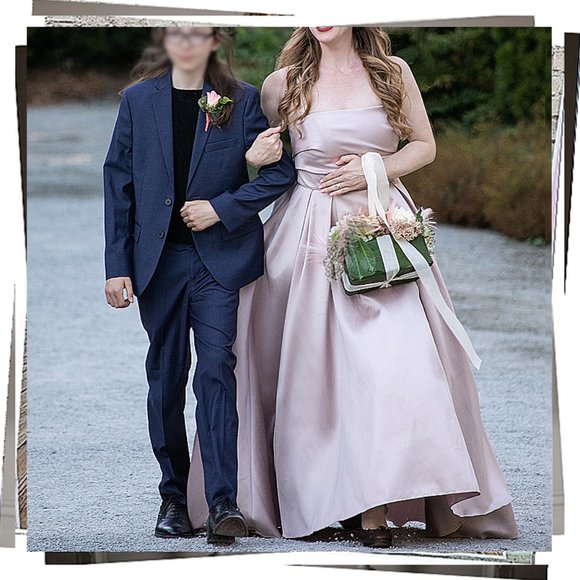 Satin Blush Special Occasion Ballgown w/ Full Skirt (6) by BHLDN - Picture 7 of 8